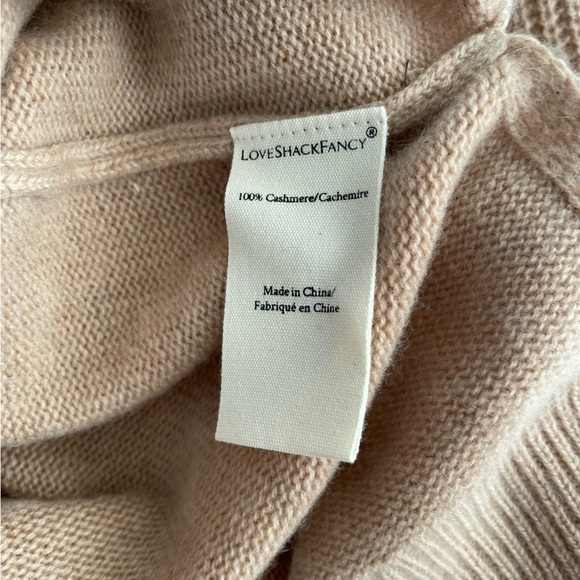 LoveShackFancy Shen 100% cashmere sweater pullover with bow NWT - Picture 10 of 10